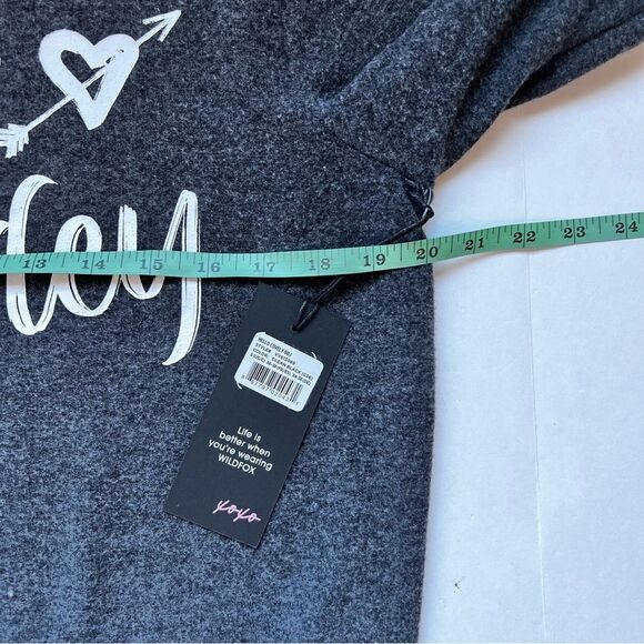 Wildfox Hello Lovely Grey Baggy Beach Sweatshirt Size Small NWT - Picture 5 of 9
